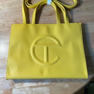 3 Telfars, size Med Colors Yellow, Copper and Gold